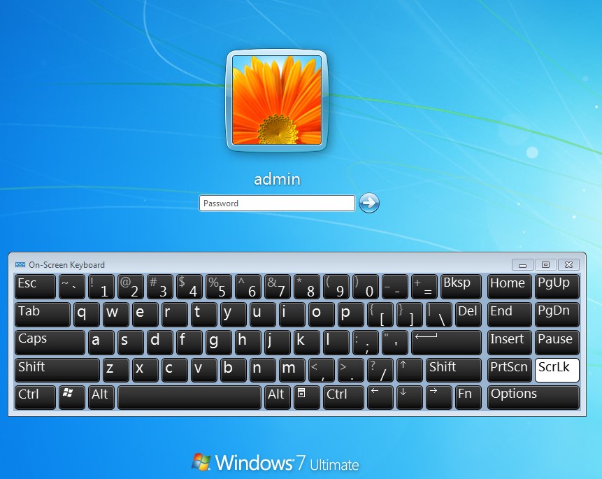 Unlock Keyboard Windows 7