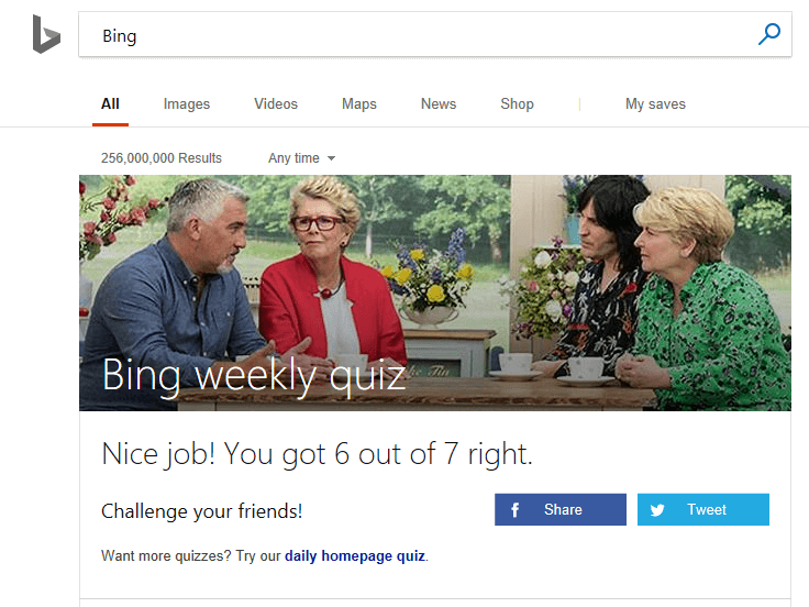 Follow the Latest Trends With Bing's Weekly Trends Quiz