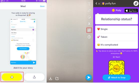 How To Create Polls On Snapchat Using Polly App