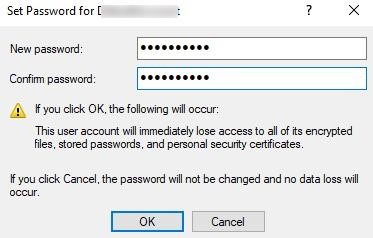 new password without know current password