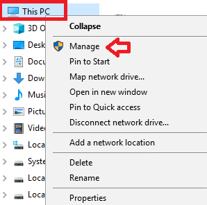this pc manage settings