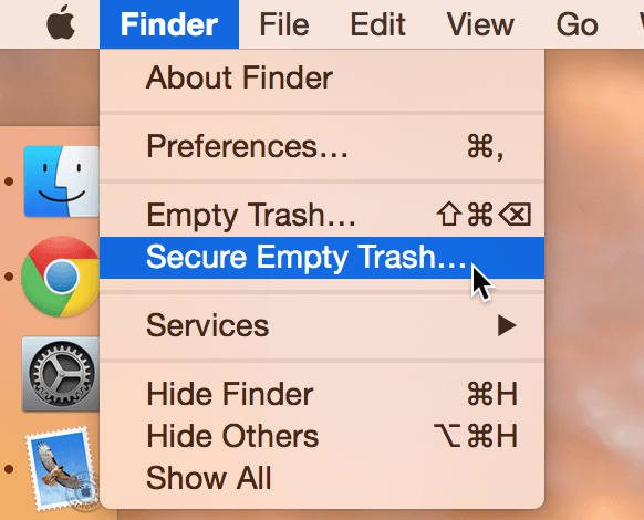 High Sierra For Mac Where Is Secure Empty Trash