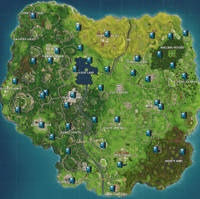 know where to land fortnite battle royale locations - cheat codes for fortnite battle royale