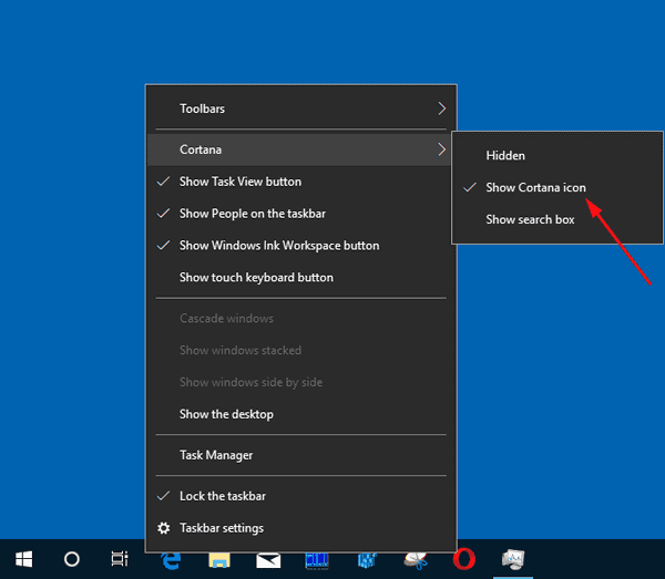 windows 10 hide icons in taskbar