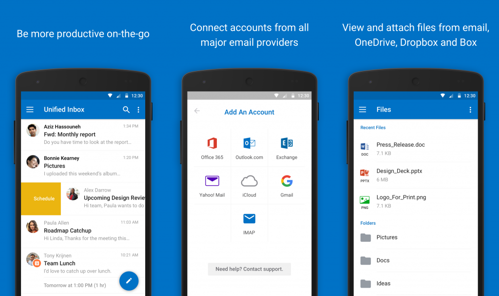 How to Set up email in the Outlook for Android app
