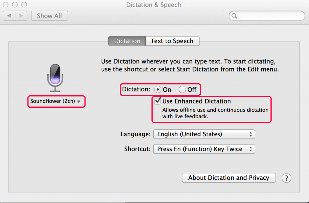 speech to text microsoft word mac shortcut