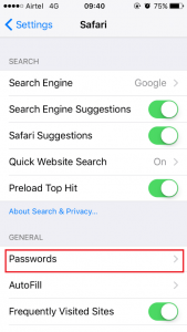 how to find my email password on iphone